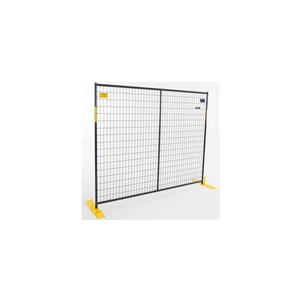 Jewett Cameron Companies Perimeter Patrol Welded Wire Black Powder Coat Fence - 7'6"Wx6'H 4 Panel Kit RF 10005 - 4 - main